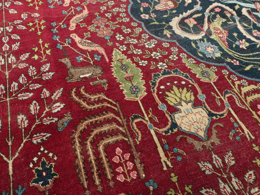 Antique Persian Tabriz Carpet, No.16120 - Galerie Shabab