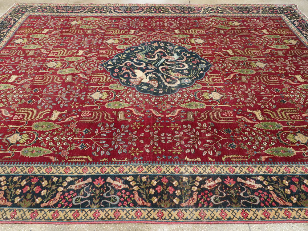 Antique Persian Tabriz Carpet, No.16120 - Galerie Shabab
