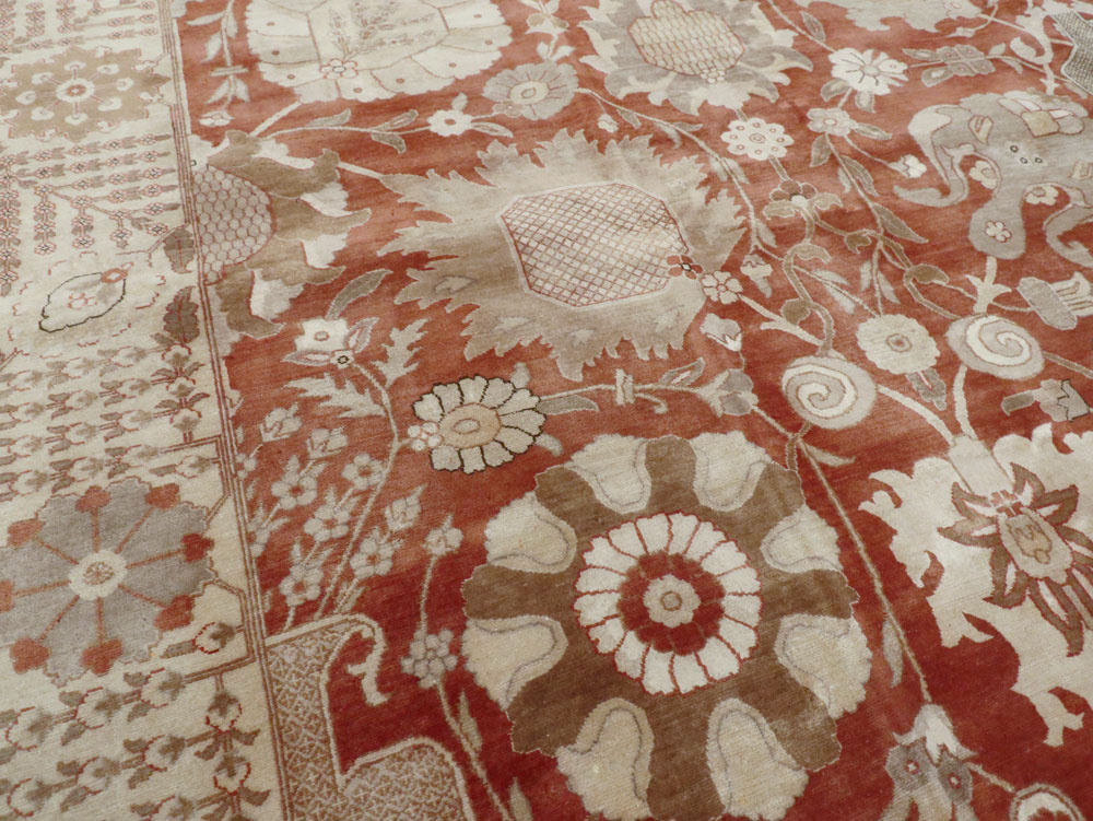 Vintage Persian Tabriz Carpet, No.16132 - Galerie Shabab