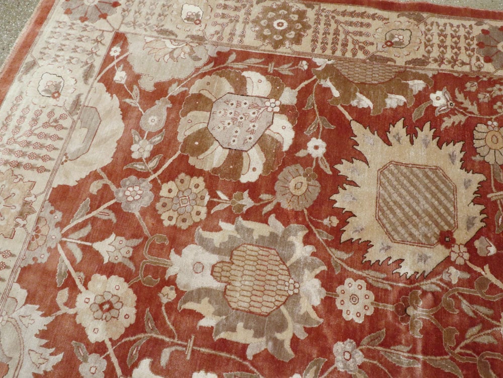 Vintage Persian Tabriz Carpet, No.16132 - Galerie Shabab