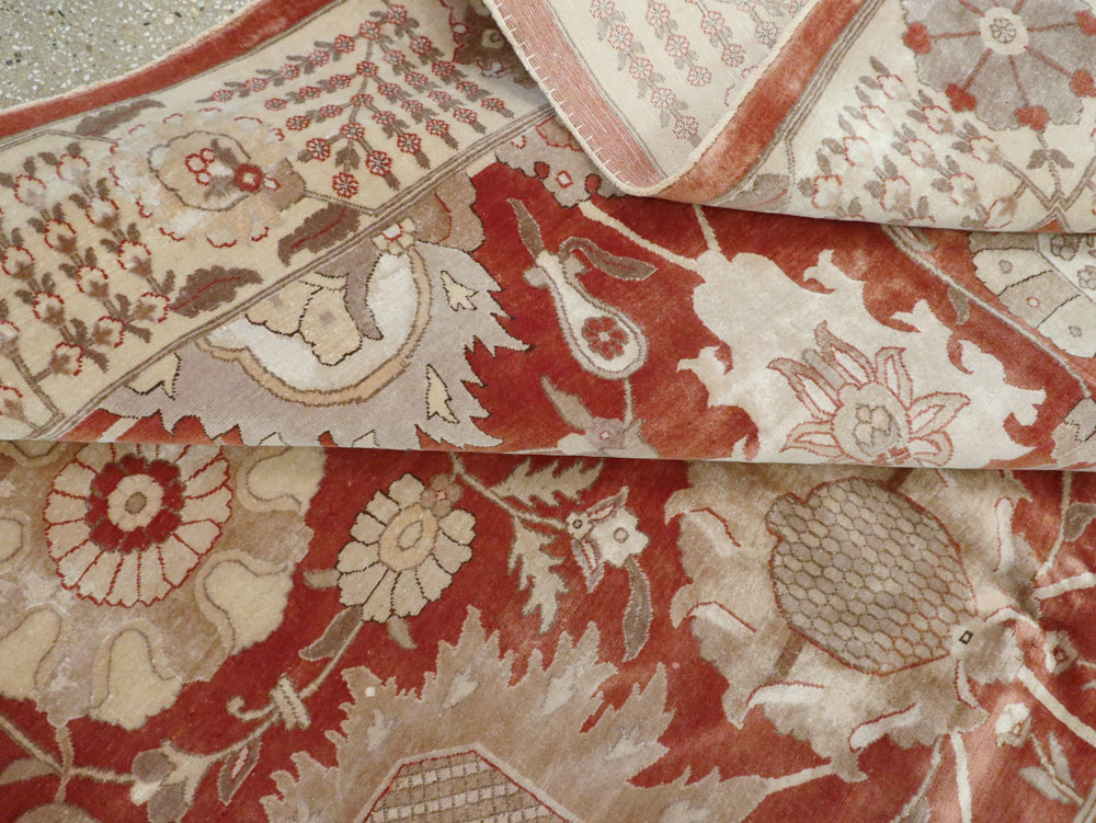 Vintage Persian Tabriz Carpet, No.16132 - Galerie Shabab