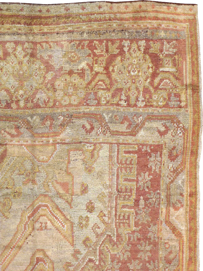 Antique Turkish Oushak  Carpet, No.16144 - Galerie Shabab