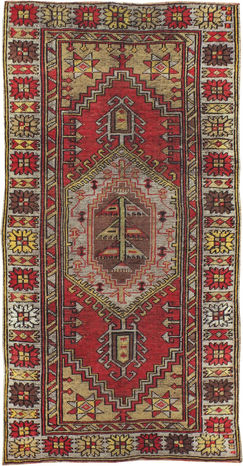 Antique Oushak Rug, No.16197 - Galerie Shabab
