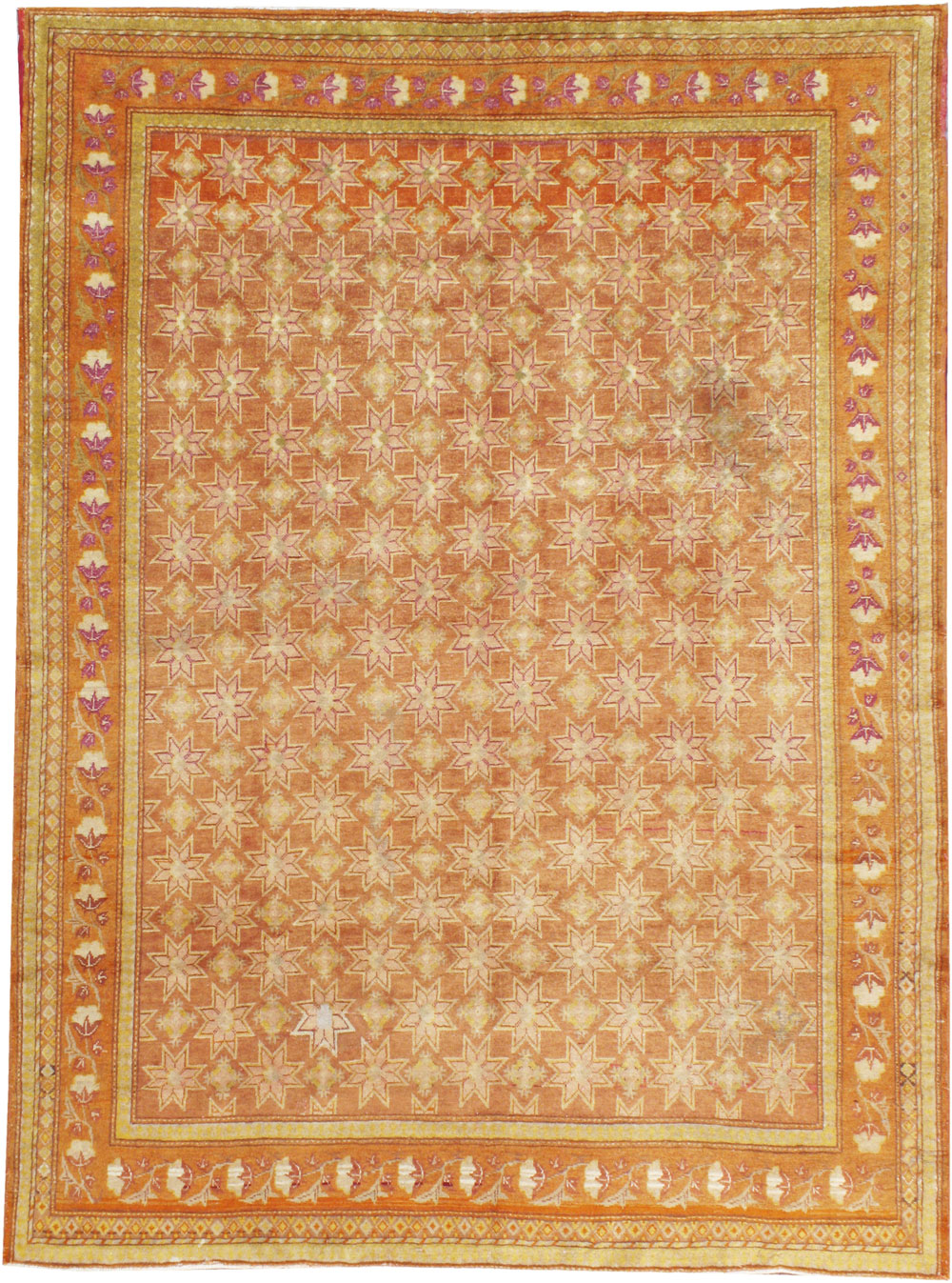 Vintage East Turkestan Samarkand Accent Rug, No.16219 - Galerie Shabab