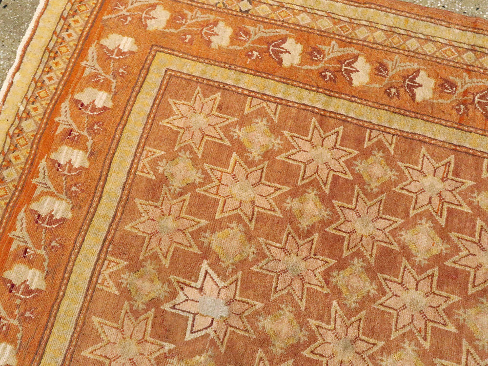 Vintage East Turkestan Samarkand Accent Rug, No.16219 - Galerie Shabab