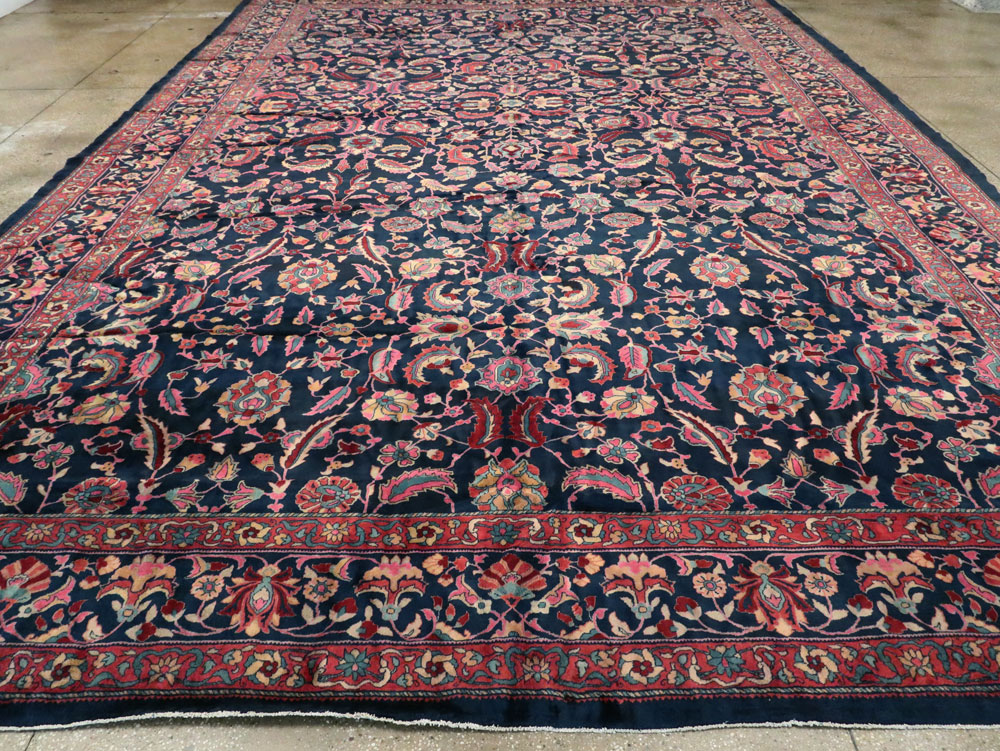 Vintage Persian Kashan Carpet, No.16234 - Galerie Shabab