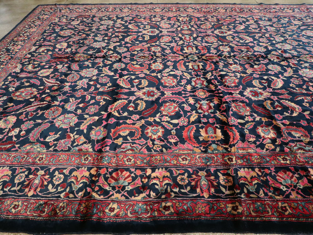 Vintage Persian Kashan Carpet, No.16234 - Galerie Shabab
