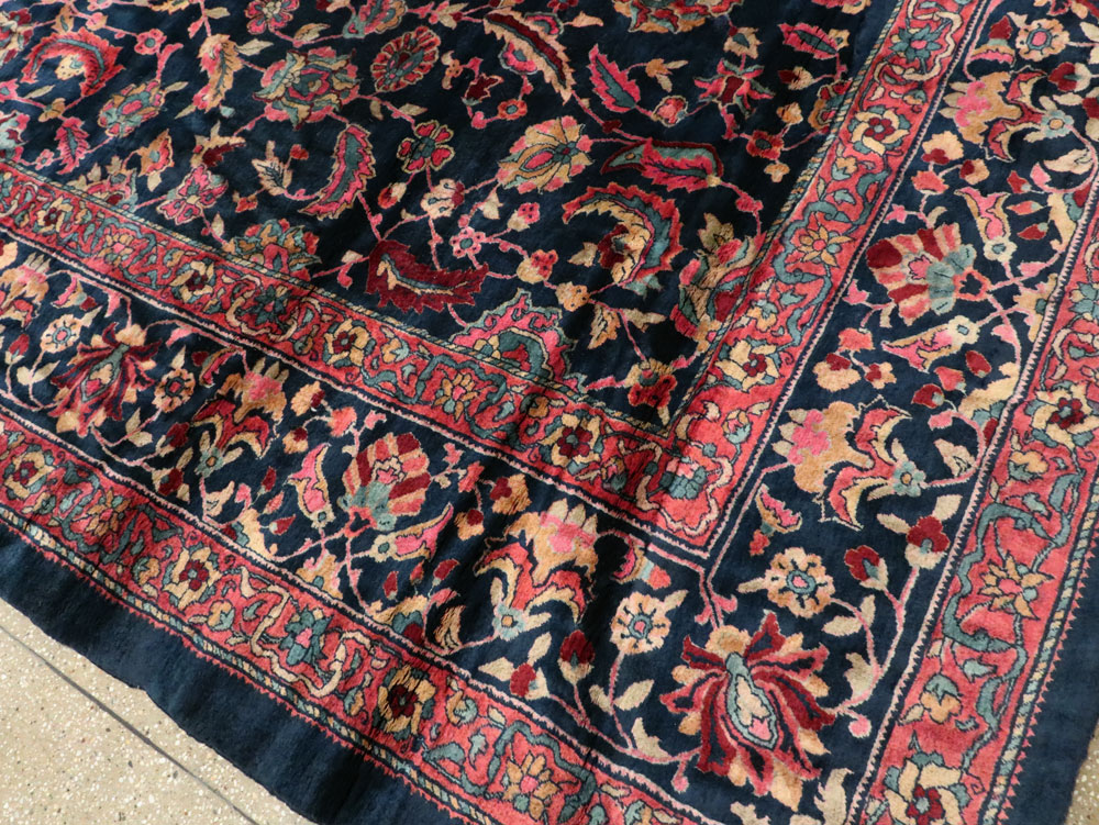 Vintage Persian Kashan Carpet, No.16234 - Galerie Shabab