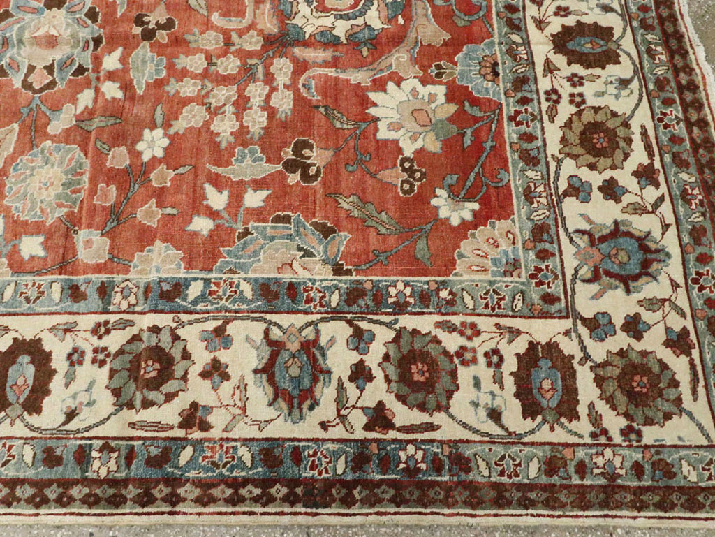Vintage Persian Tabriz Carpet, No.16263 - Galerie Shabab