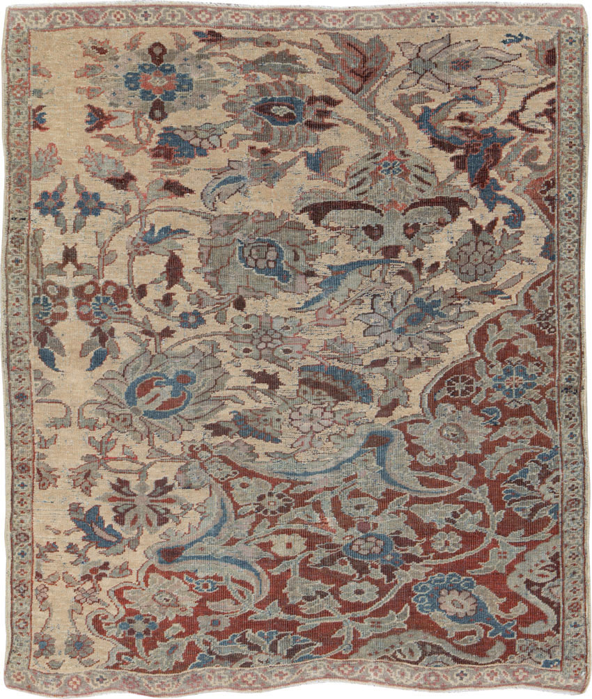 Antique Persian Mahal Sampler Rug, No.16304 - Galerie Shabab