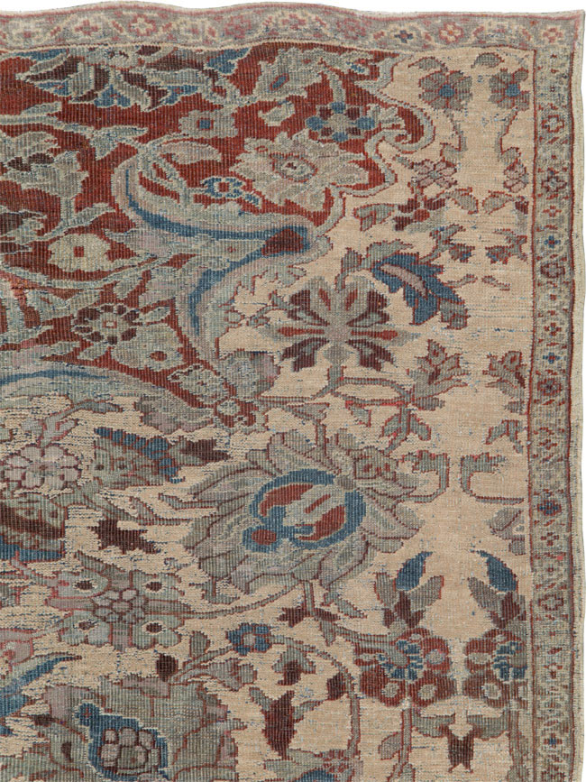 Antique Persian Mahal Sampler Rug, No.16304 - Galerie Shabab