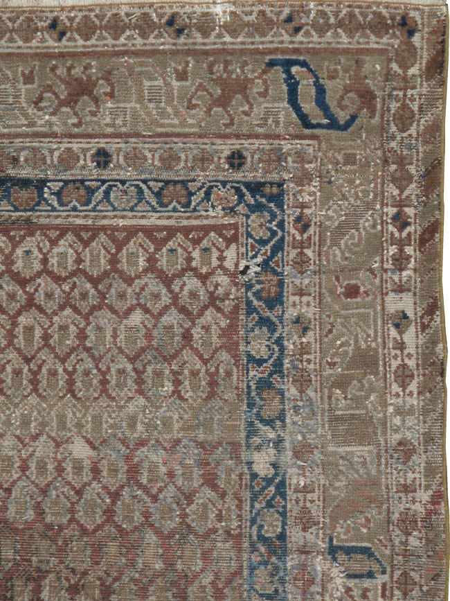Antique Persian Distressed Malayer Rug, No.16309 - Galerie Shabab