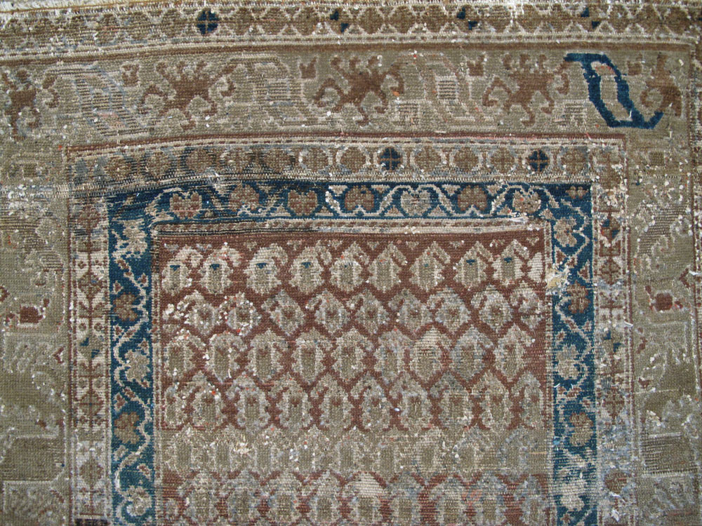 Antique Persian Distressed Malayer Rug, No.16309 - Galerie Shabab