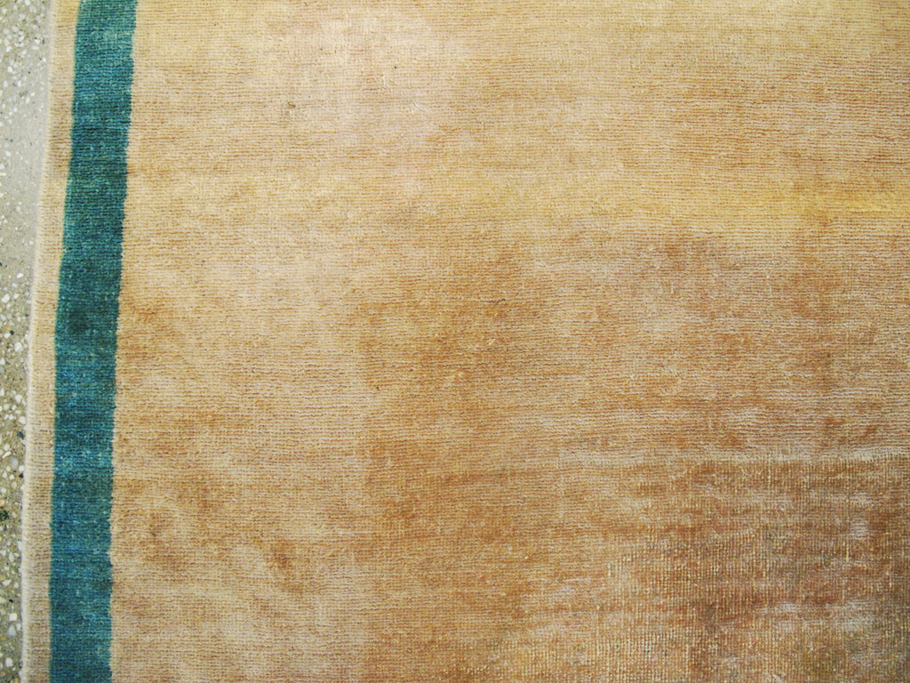 Vintage Persian Tabriz Modernist Runner, No.16318 - Galerie Shabab