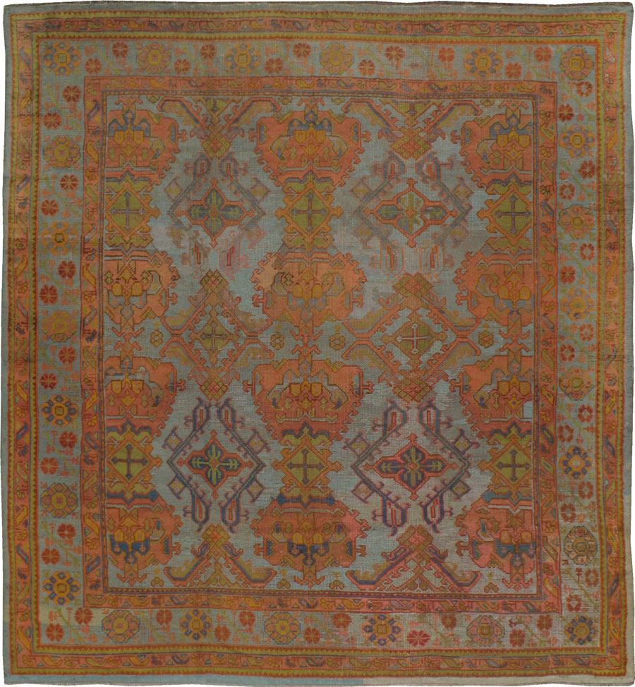 Antique Oushak Square Carpet, No.16329 - Galerie Shabab