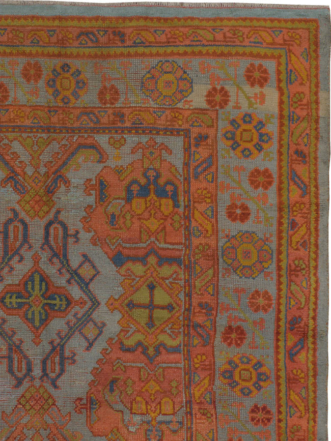 Antique Oushak Square Carpet, No.16329 - Galerie Shabab