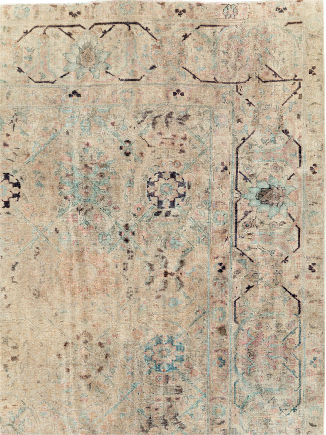 Antique Persian Tabriz Small Room Size Carpet, No.16350 - Galerie Shabab
