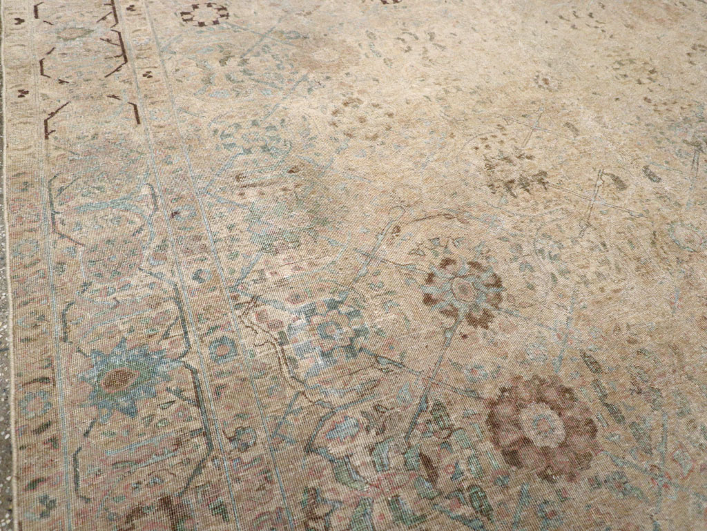 Antique Persian Tabriz Small Room Size Carpet, No.16350 - Galerie Shabab