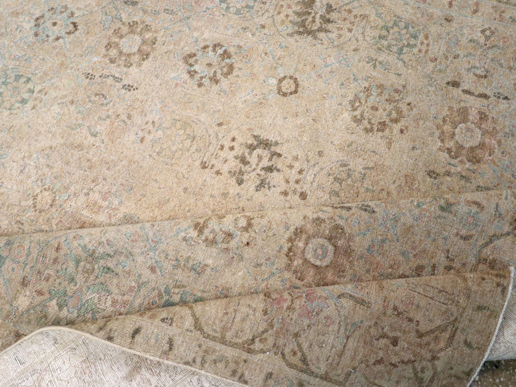 Antique Persian Tabriz Small Room Size Carpet, No.16350 - Galerie Shabab