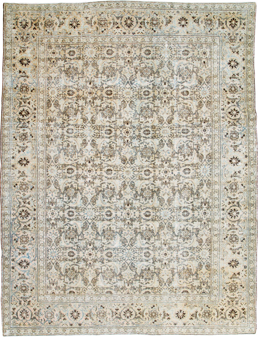 Vintage Persian Distressed Tabriz Carpet, No.16356 - Galerie Shabab