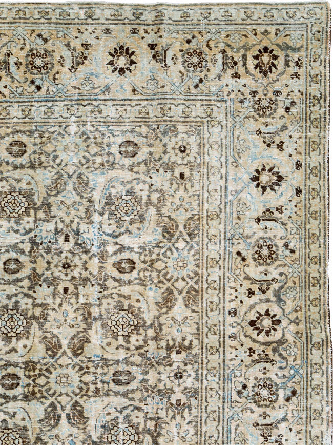 Vintage Persian Distressed Tabriz Carpet, No.16356 - Galerie Shabab