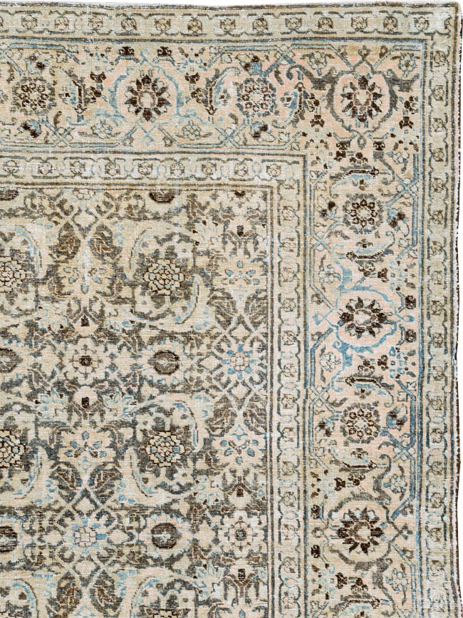 Vintage Persian Distressed Tabriz Carpet, No.16356 - Galerie Shabab