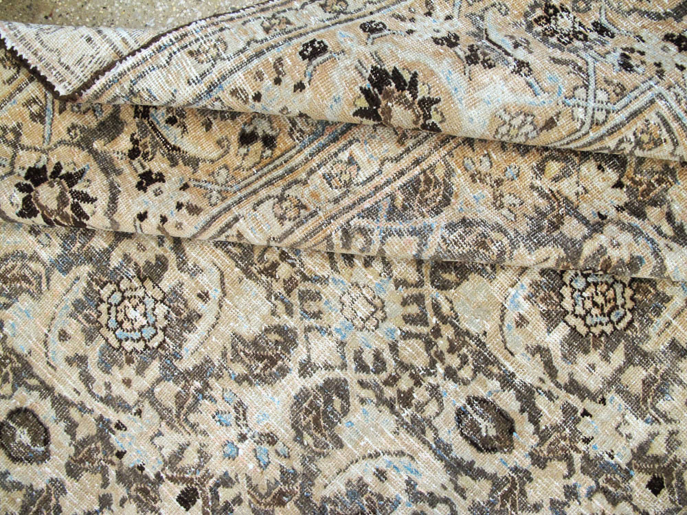 Vintage Persian Distressed Tabriz Carpet, No.16356 - Galerie Shabab