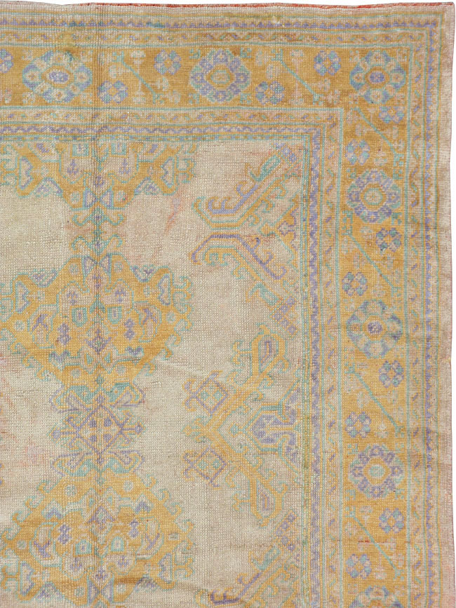 Antique Turkish Oushak Carpet, No.16373 - Galerie Shabab