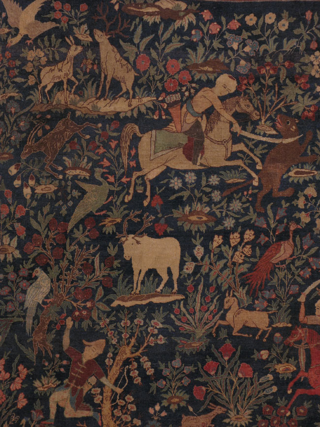 Antique Isfahan Pictorial Carpet, No.16392 - Galerie Shabab