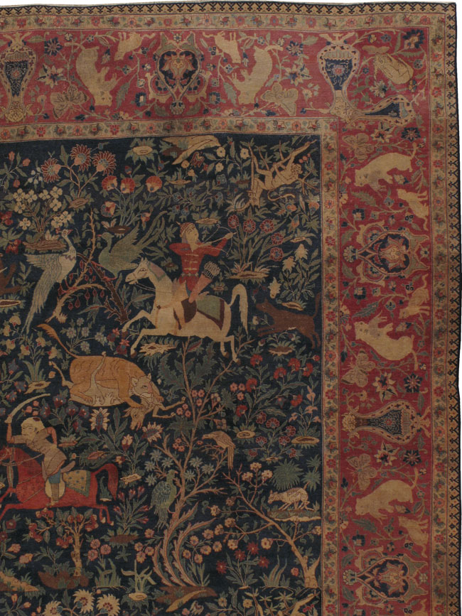 Antique Isfahan Pictorial Carpet, No.16392 - Galerie Shabab