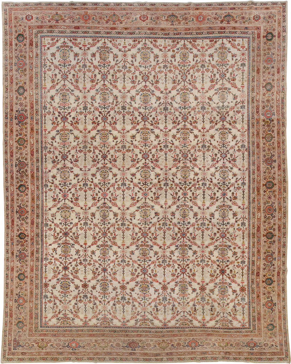 Antique Persian Mahal Large Carpet, No.16447 - Galerie Shabab