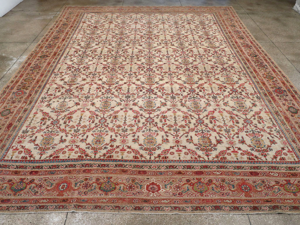 Antique Persian Mahal Large Carpet, No.16447 - Galerie Shabab