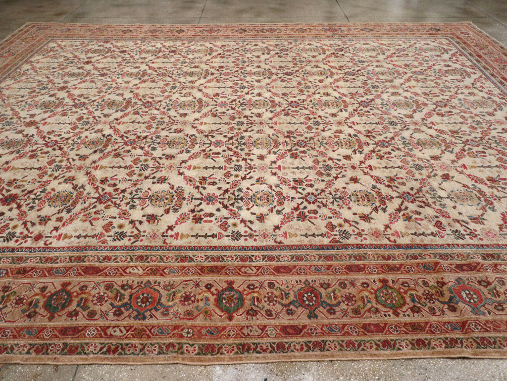 Antique Persian Mahal Large Carpet, No.16447 - Galerie Shabab