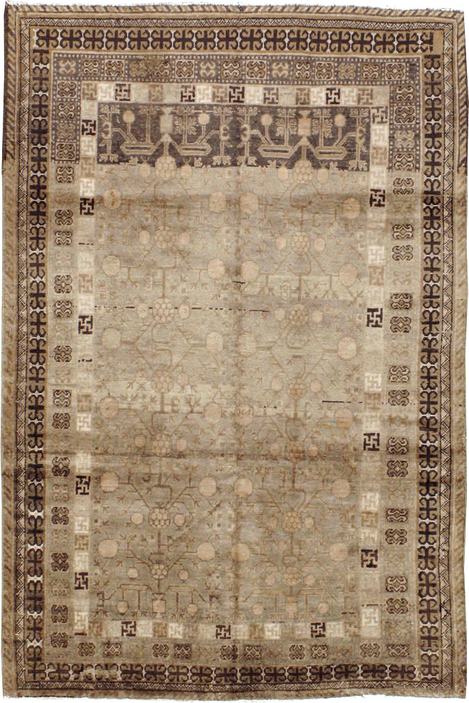 Vintage East Turkestan Khotan Rug, No.16473 - Galerie Shabab