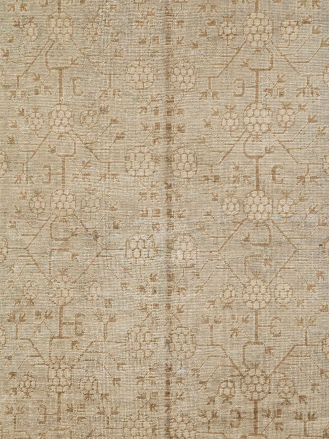 Vintage East Turkestan Khotan Carpet, No.16484 - Galerie Shabab