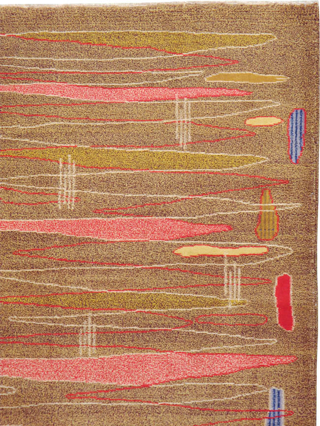 Vintage Turkish Art Deco Style Carpet, No.16525 - Galerie Shabab