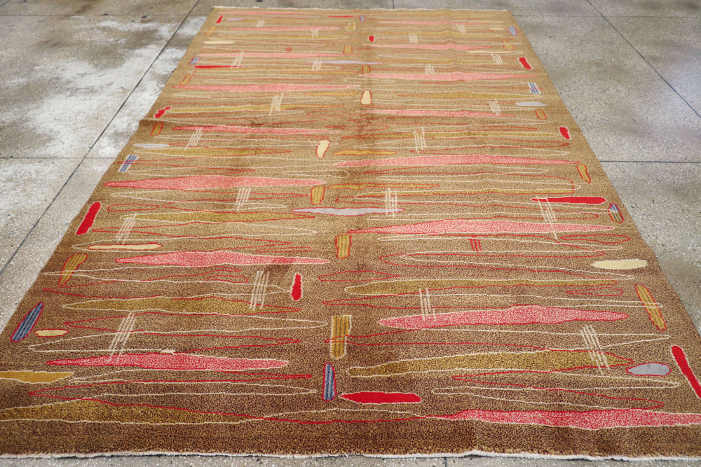 Vintage Turkish Art Deco Style Carpet, No.16525 - Galerie Shabab