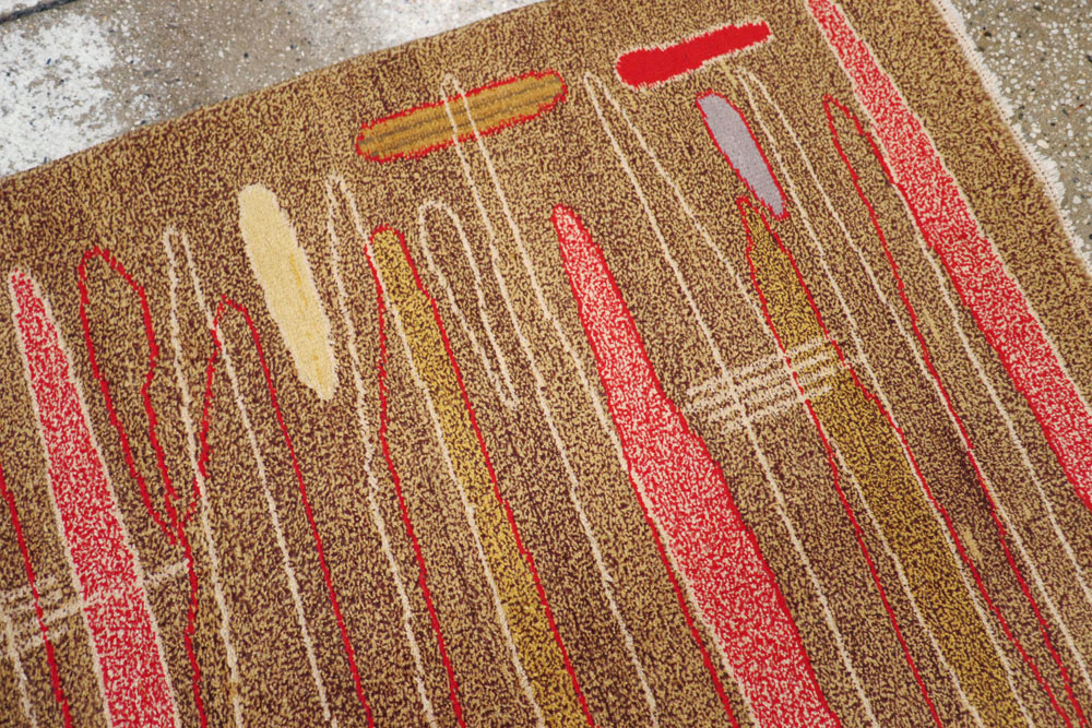 Vintage Turkish Art Deco Style Carpet, No.16525 - Galerie Shabab