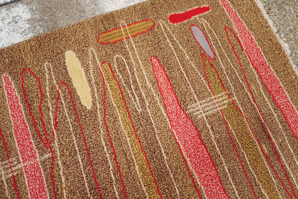 Vintage Turkish Art Deco Style Carpet, No.16525 - Galerie Shabab