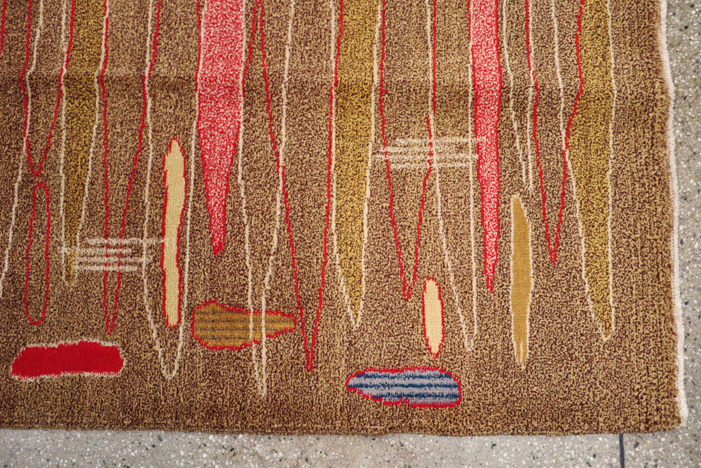 Vintage Turkish Art Deco Style Carpet, No.16525 - Galerie Shabab