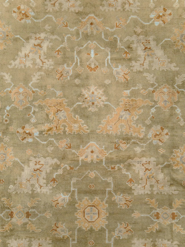 Vintage Turkish Oushak Large Room Size Carpet, No.16575 - Galerie Shabab