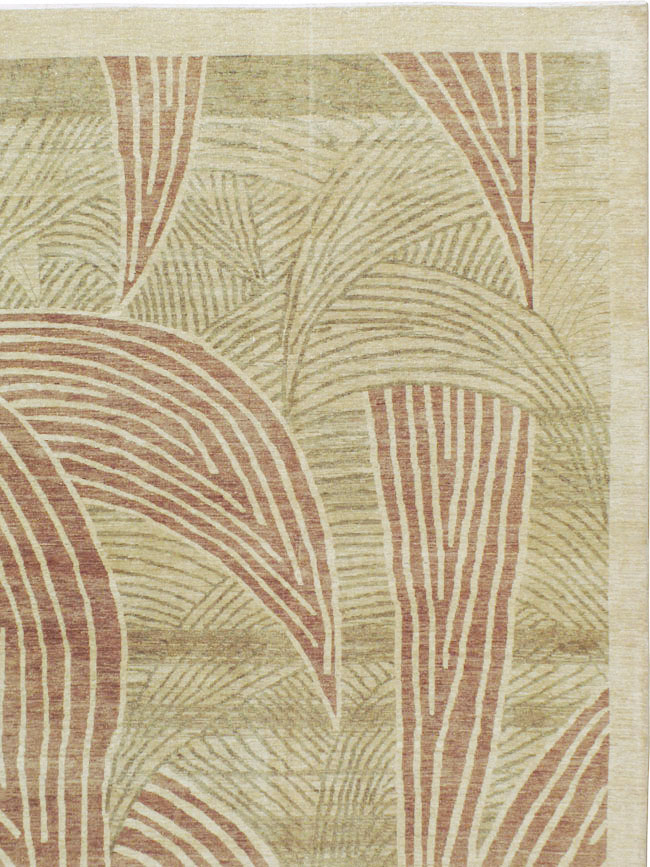 Modernist Persian Tabriz  Carpet, No.16606 - Galerie Shabab