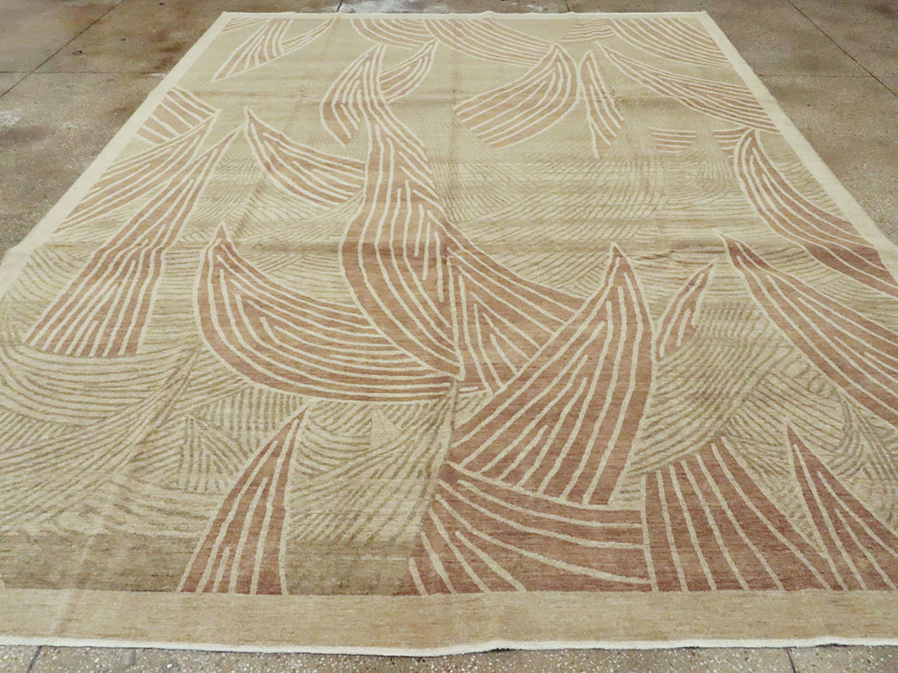 Modernist Persian Tabriz  Carpet, No.16606 - Galerie Shabab