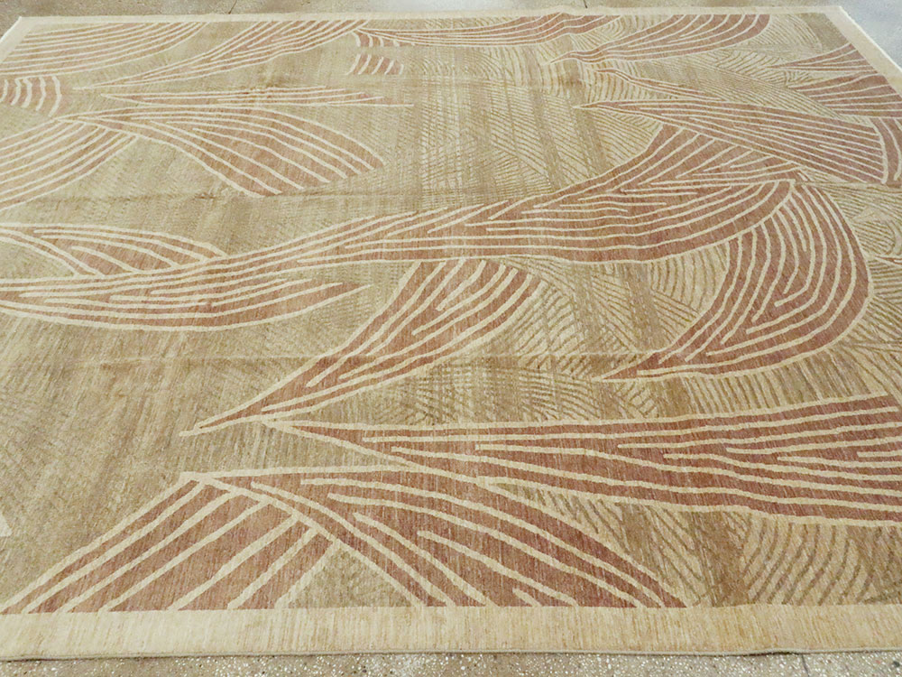 Modernist Persian Tabriz  Carpet, No.16606 - Galerie Shabab