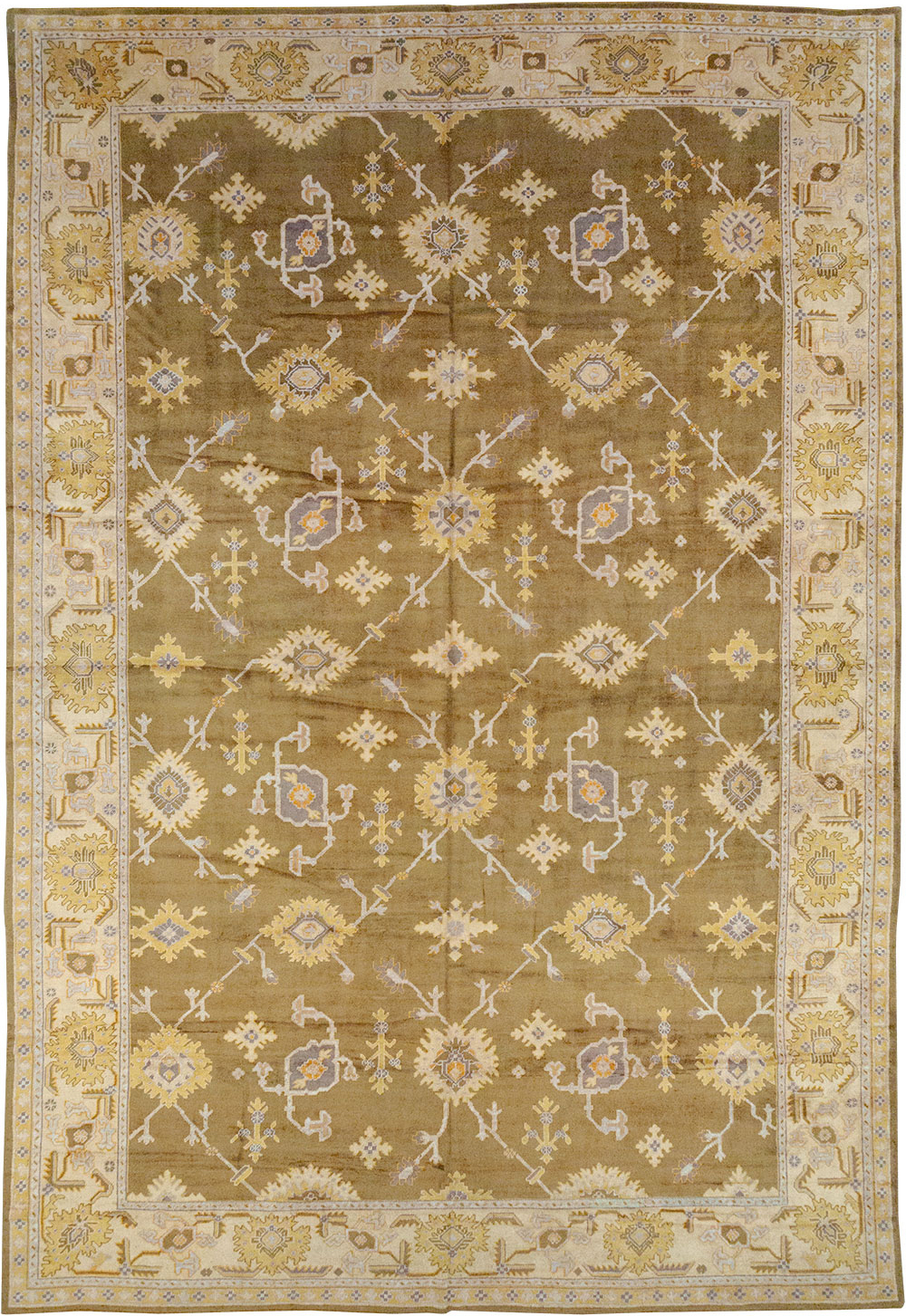 Antique Turkish Oushak Oversize Carpet, No.16629 - Galerie Shabab