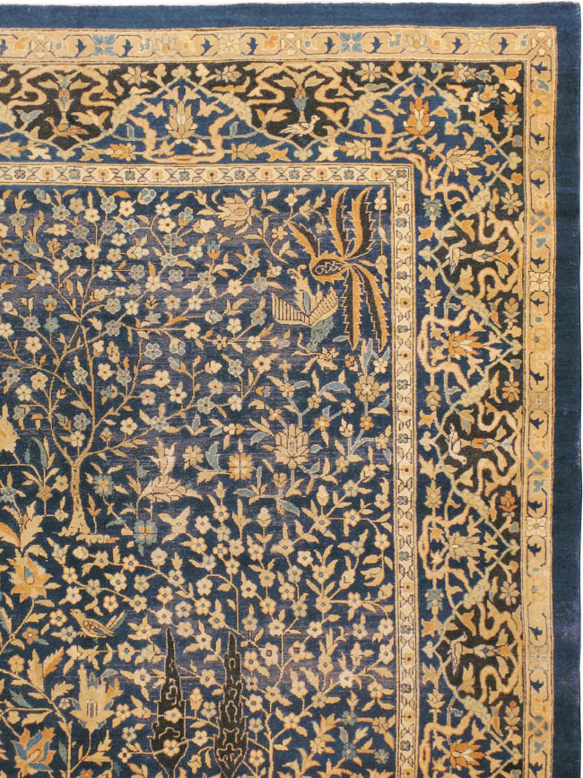 Vintage Indian Larestan Carpet, No.16664 - Galerie Shabab