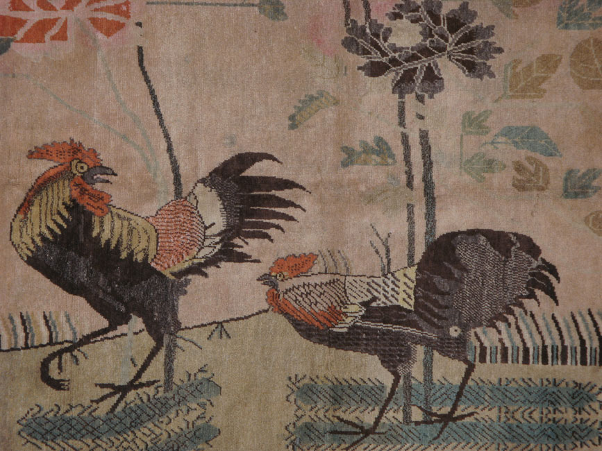 Vintage East Turkestan Khotan Pictorial Carpet, No.16769 - Galerie Shabab