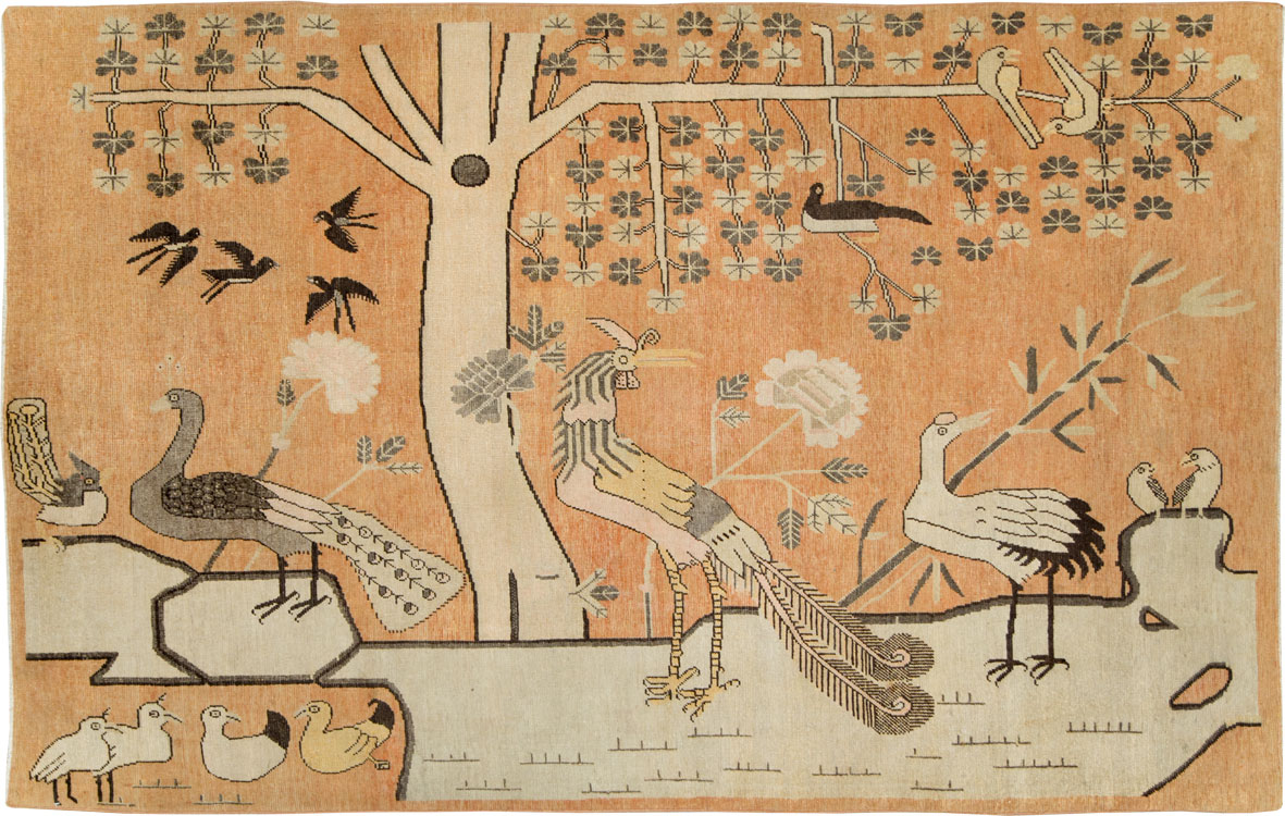 Antique Khotan Pictorial Rug, No.16770 - Galerie Shabab