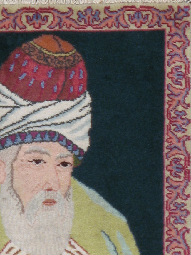 Vintage Persian Tabriz Pictorial Rug, No.16780 - Galerie Shabab