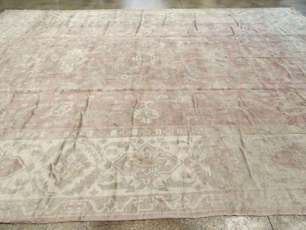 Antique European Oushak Carpet, No.16839 - Galerie Shabab